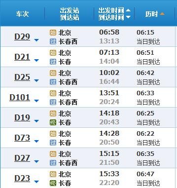 北京到长春的动车组在哪里坐车？