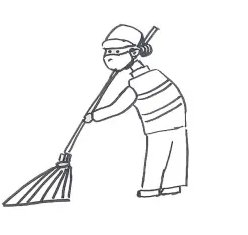 清洁工怎么画全身简笔画