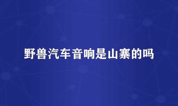 野兽汽车音响是山寨的吗