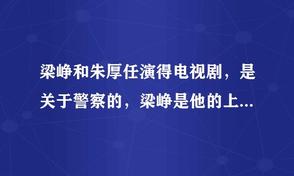 梁峥和朱厚任演得电视剧，是关于警察的，梁峥是他的上司，但朱厚任喜欢她！