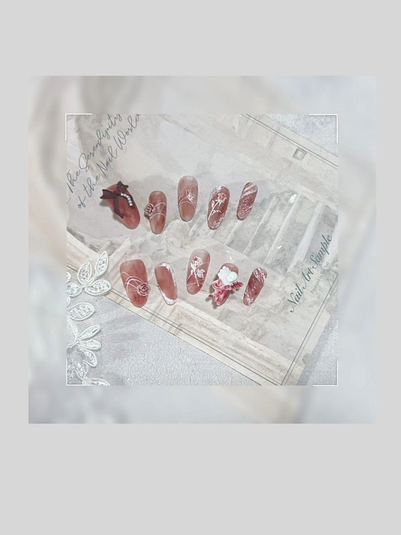 哥特风堕落天使美甲教程