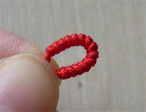 双线红绳脖子结尾编法图解速成