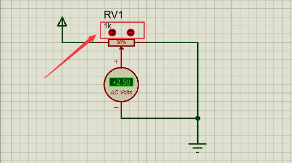 proteus里怎么连接滑动变阻器？