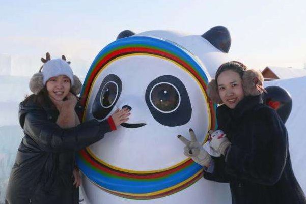 冰墩墩屁股冲外挤出电梯,摔了个屁墩儿,这一幕有多搞笑?