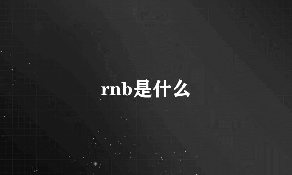 rnb是什么