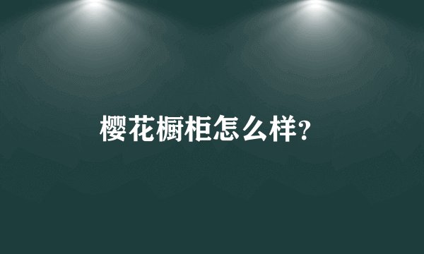 樱花橱柜怎么样？