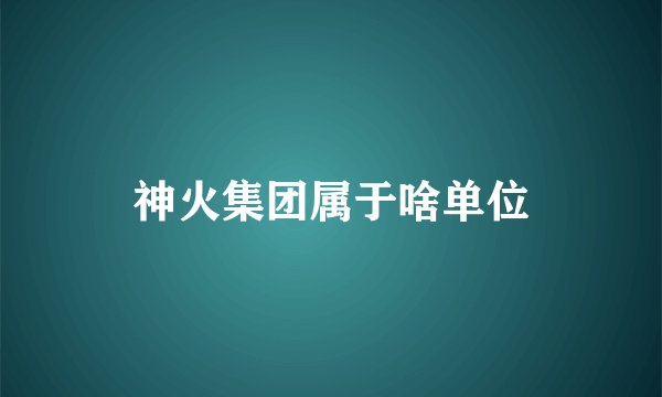 神火集团属于啥单位