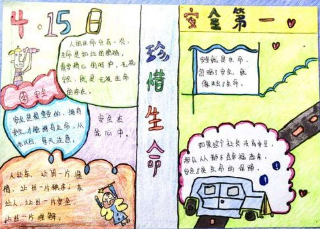 安全出行我做主手抄报内容