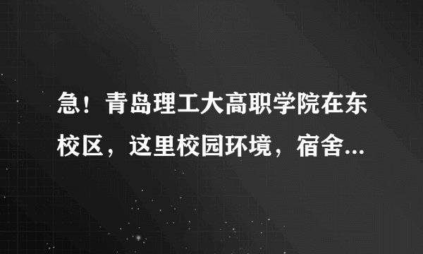急！青岛理工大高职学院在东校区，这里校园环境，宿舍怎么样啊？我不明白这和成教院有什么关系？