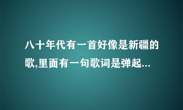 八十年代有一首好像是新疆的歌,里面有一句歌词是弹起我的冬不拉,请问是什莫歌