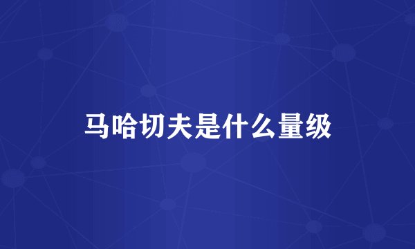 马哈切夫是什么量级
