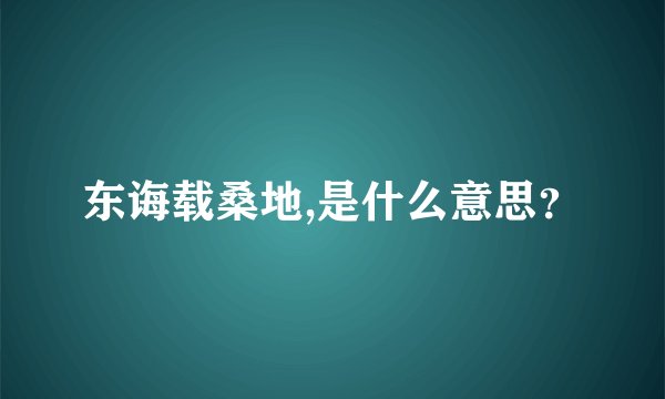 东诲载桑地,是什么意思？