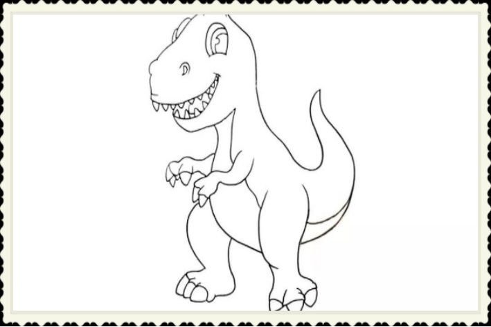 霸王龙怎么画简单又好看