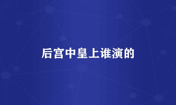 后宫中皇上谁演的