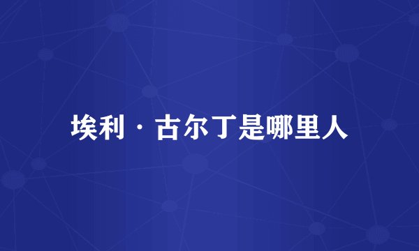 埃利·古尔丁是哪里人