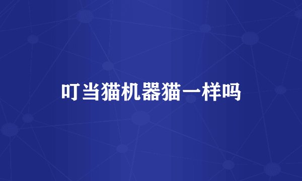 叮当猫机器猫一样吗