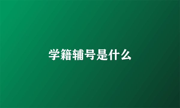 学籍辅号是什么