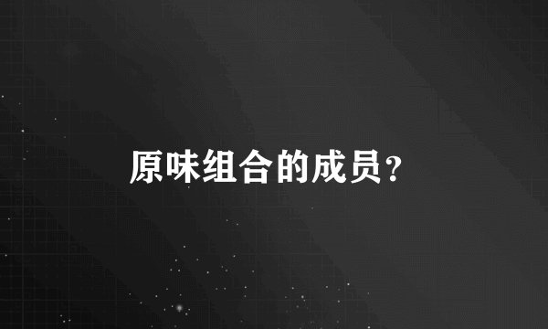 原味组合的成员？