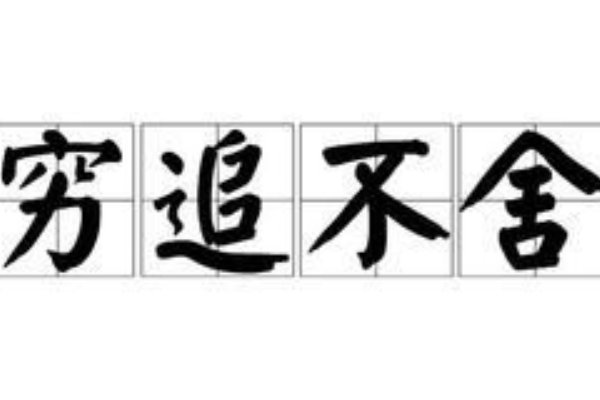 穷追不舍的近义词