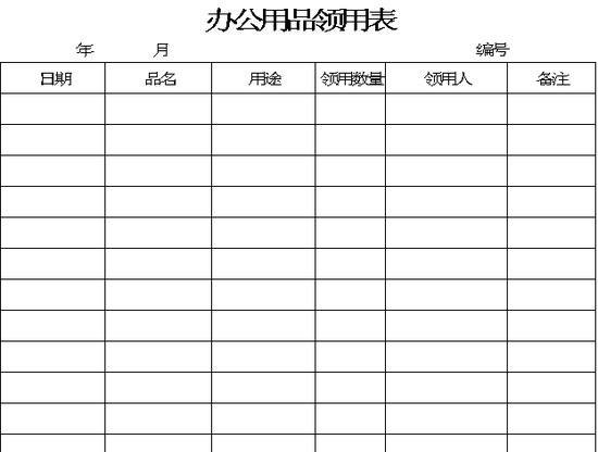 办公用品领用表及明细该怎么做？