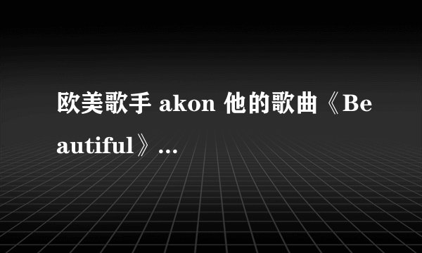 欧美歌手 akon 他的歌曲《Beautiful》中文意思是什么？