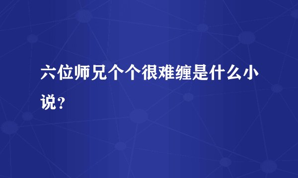 六位师兄个个很难缠是什么小说？