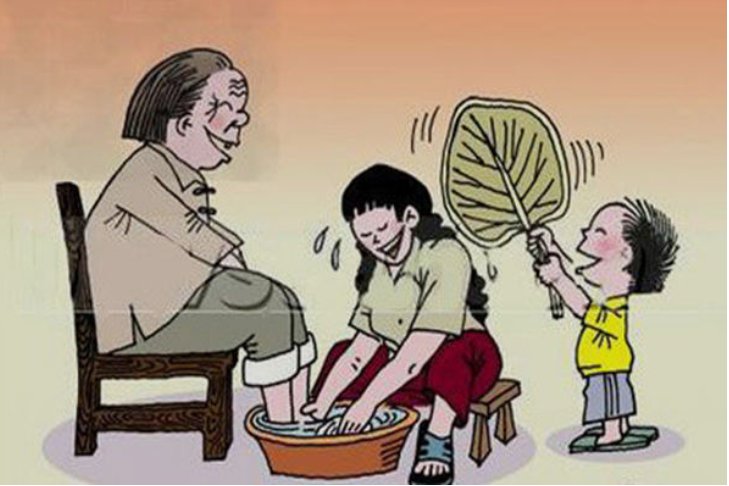 崇德向善尊敬父母手抄报