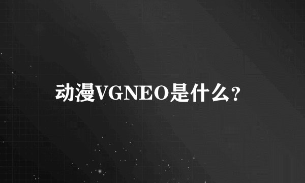 动漫VGNEO是什么？