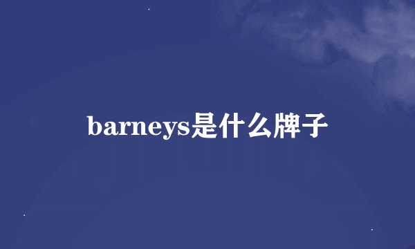 barneys是什么牌子