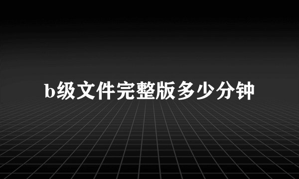 b级文件完整版多少分钟