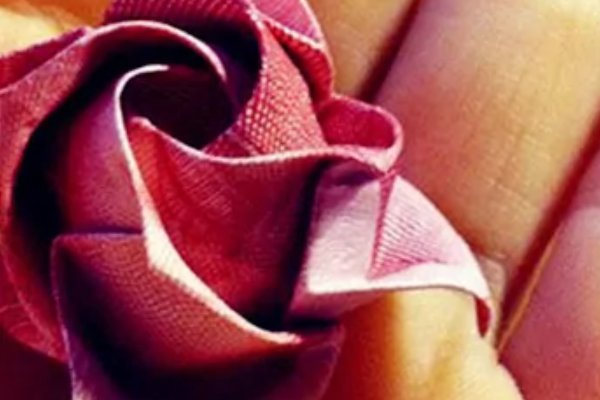 钱怎么折玫瑰花