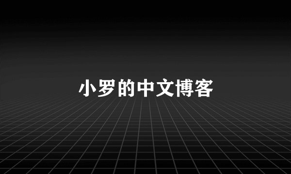 小罗的中文博客