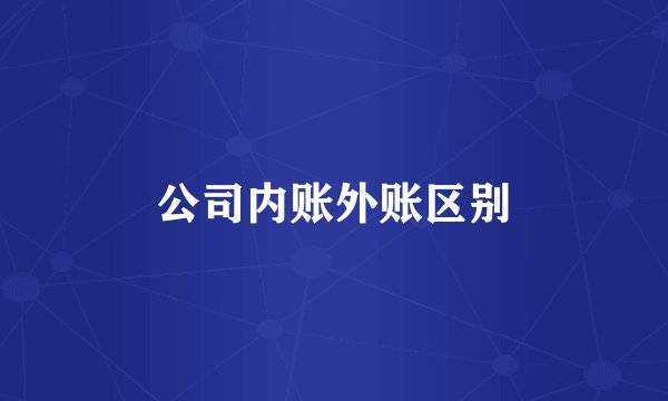 公司内账外账区别