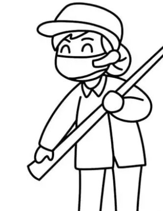 清洁工怎么画全身简笔画