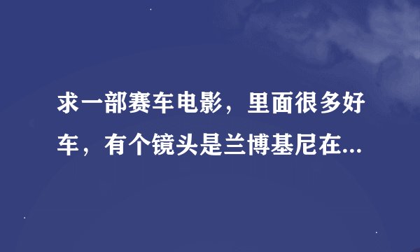 求一部赛车电影，里面很多好车，有个镜头是兰博基尼在赛道上飘起来了