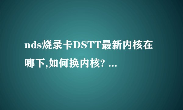 nds烧录卡DSTT最新内核在哪下,如何换内核? 本人有些笨...要详细的..谢谢~！