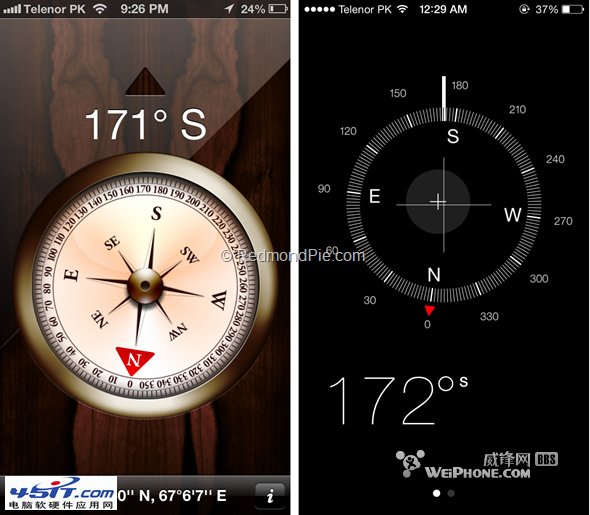 苹果ios6与ios7有什么区别