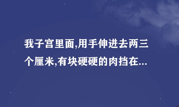 我子宫里面,用手伸进去两三个厘米,有块硬硬的肉挡在子宫入口,那块肉有点疙疙瘩瘩的,好像以前没有的?