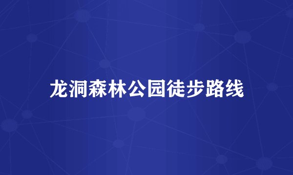 龙洞森林公园徒步路线