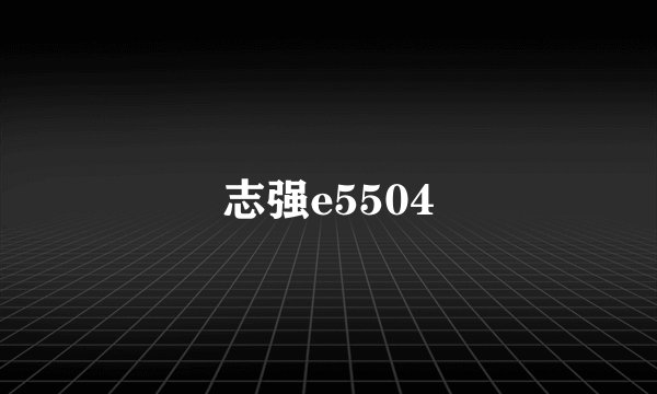 志强e5504