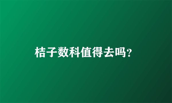 桔子数科值得去吗？