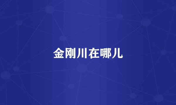金刚川在哪儿