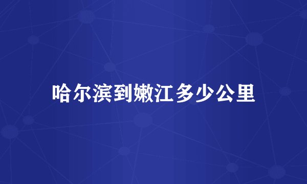 哈尔滨到嫩江多少公里