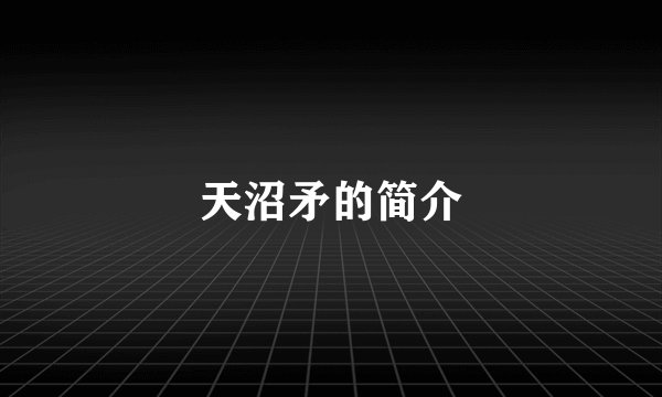天沼矛的简介