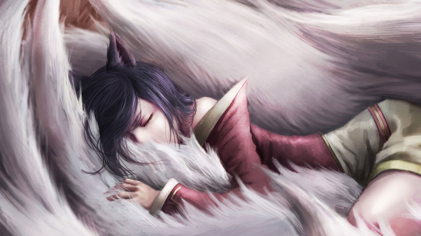 求一张英雄联盟阿狸火焰妖狐的壁纸