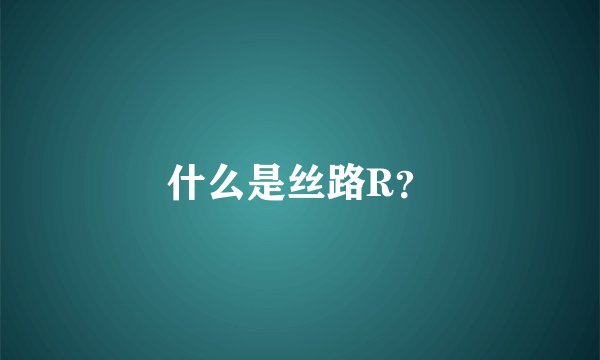 什么是丝路R？