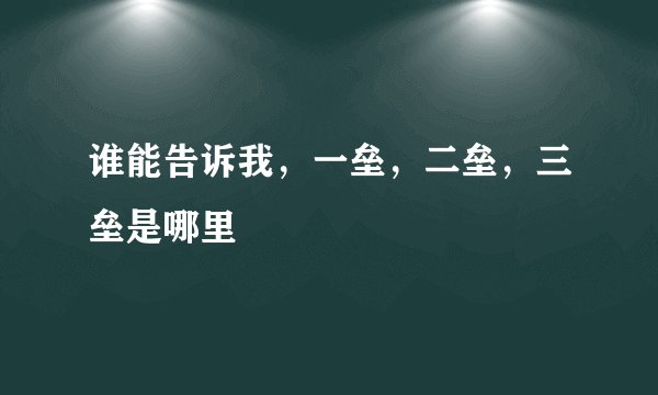 谁能告诉我，一垒，二垒，三垒是哪里