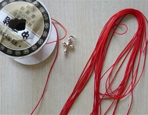 双线红绳脖子结尾编法图解速成