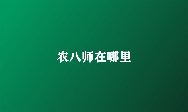 农八师在哪里