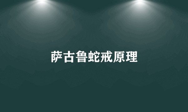 萨古鲁蛇戒原理